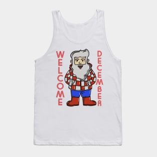 Santa Claus Welcome Christmas Tank Top